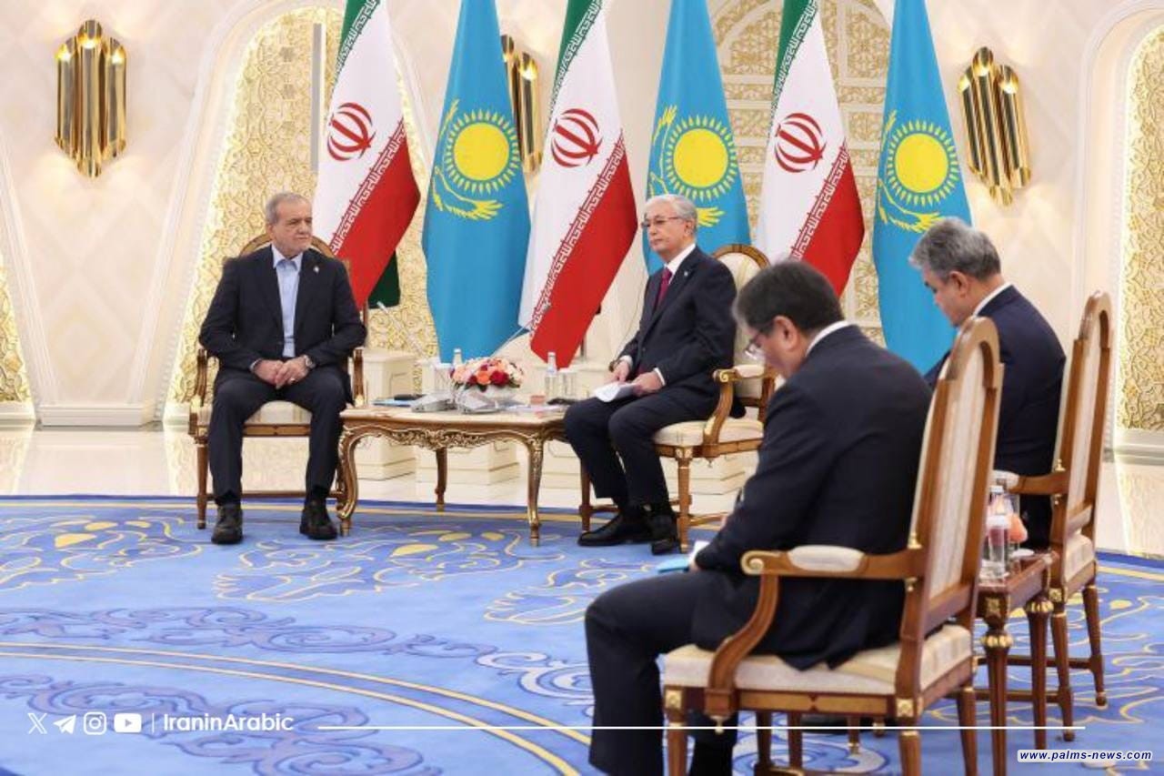 إيران توقع 7 وثائق ومذكرات تفاهم مع كازاخستان بهدف تعزيز مستوى العلاقات.